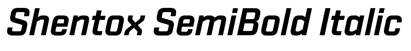 Shentox SemiBold Italic
